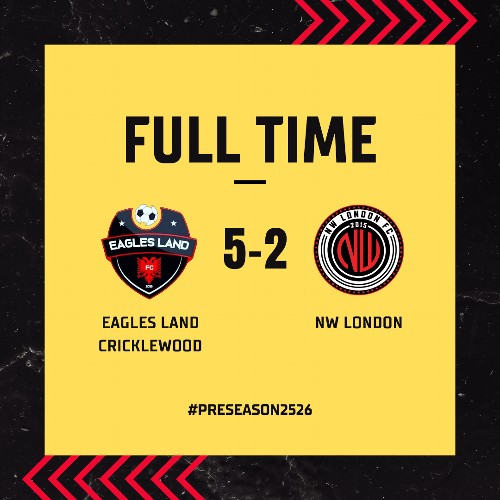 Match Report : Eagles Land 5-2 NW London Report from the second pre-season contest as we played away to Eagles Land Cricklewood. It was a 5-2 defeat with both goals from new signing Lucchessini